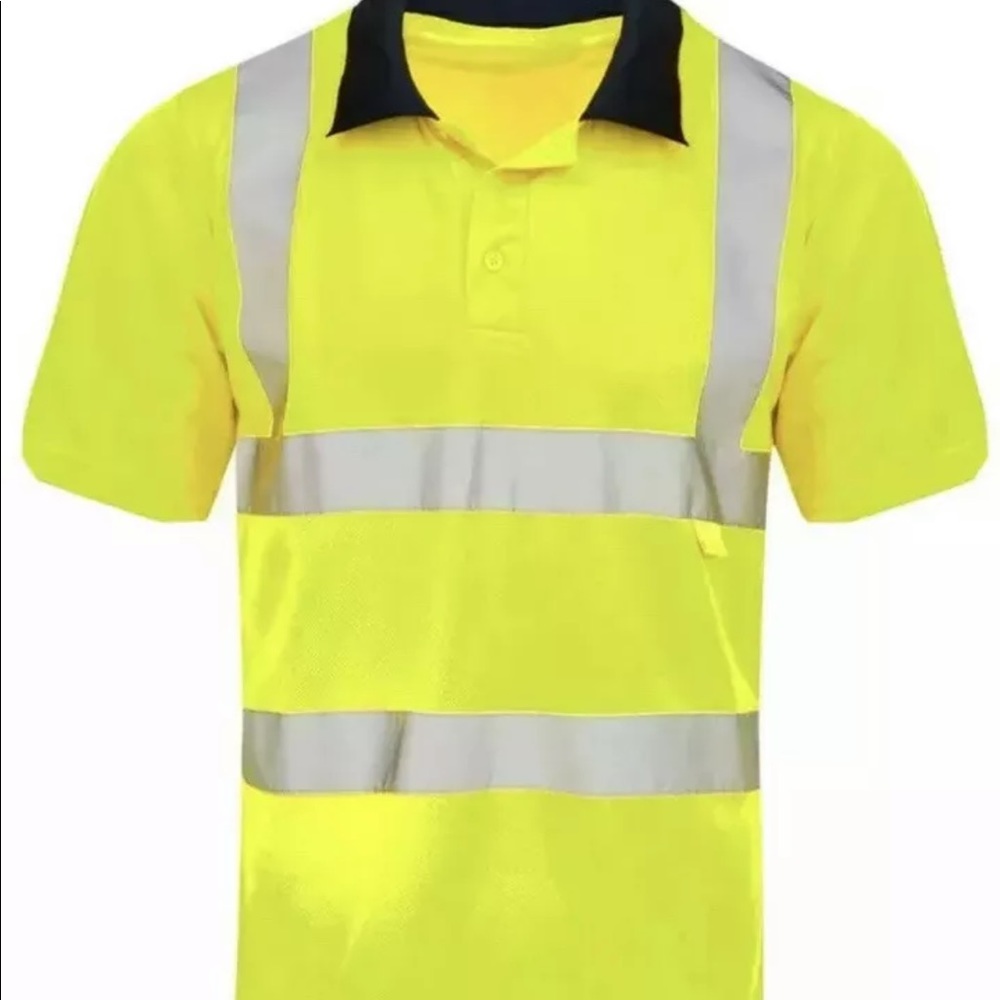 Men 7X reflective yellow safety sleeve collar .T